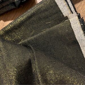 4 yards Essex Yarn Dyed Metallic Licorice Fabric